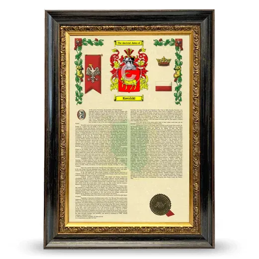 Kovalski Armorial History Framed - Heirloom
