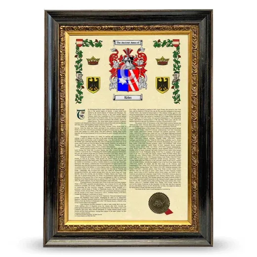 Kriss Armorial History Framed - Heirloom