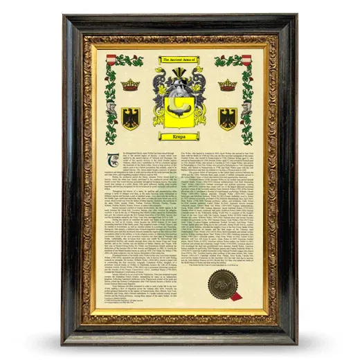 Krupa Armorial History Framed - Heirloom