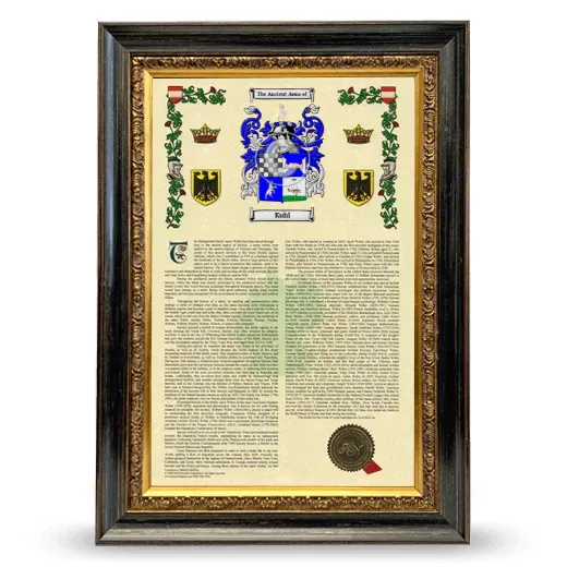 Kuhl Armorial History Framed - Heirloom