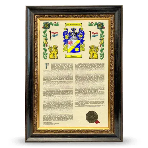 Kupper Armorial History Framed - Heirloom