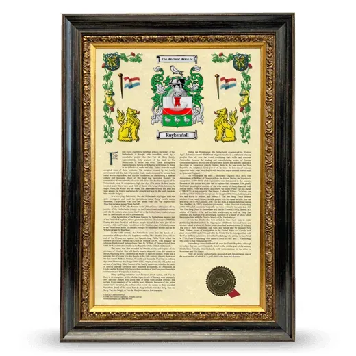 Kuykendall Armorial History Framed - Heirloom
