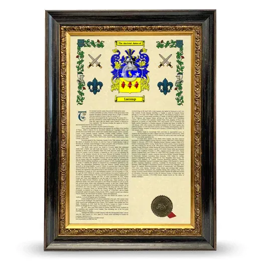 Lacamp Armorial History Framed - Heirloom