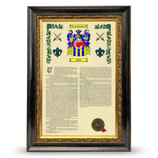 Lajoie Armorial History Framed - Heirloom