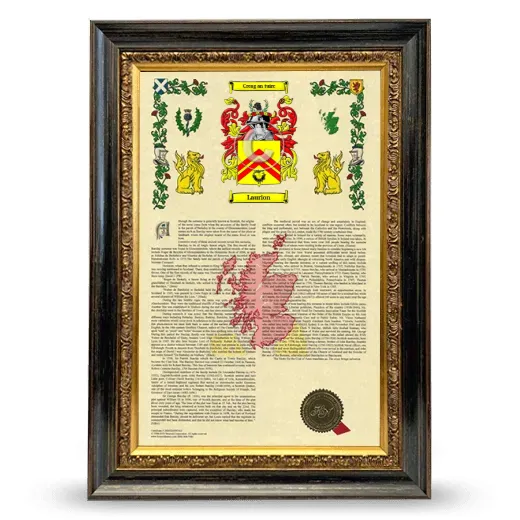 Laurion Armorial History Framed - Heirloom