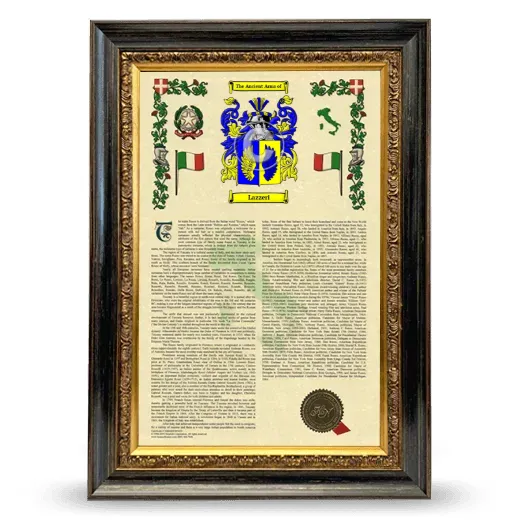 Lazzeri Armorial History Framed - Heirloom