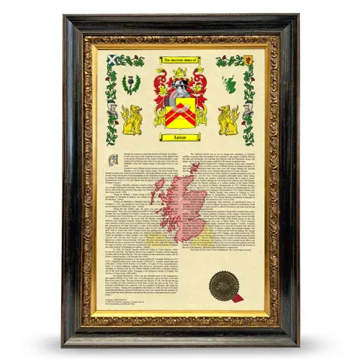 Lease Armorial History Framed - Heirloom