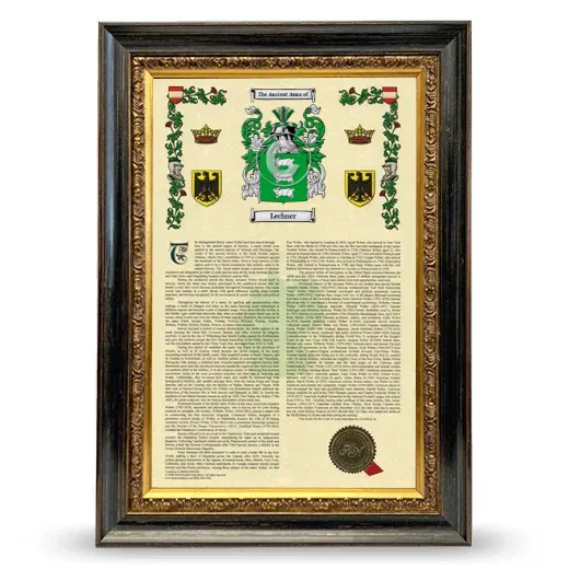 Lechner Armorial History Framed - Heirloom