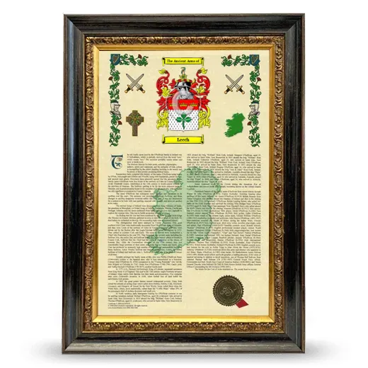 Leech Armorial History Framed - Heirloom