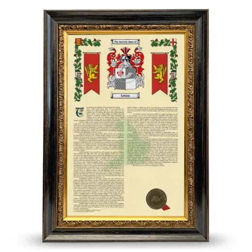 Letam Armorial History Framed - Heirloom