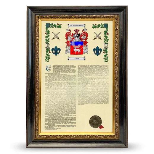 Leva Armorial History Framed - Heirloom