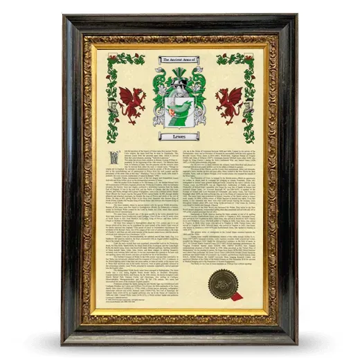 Lewes Armorial History Framed - Heirloom