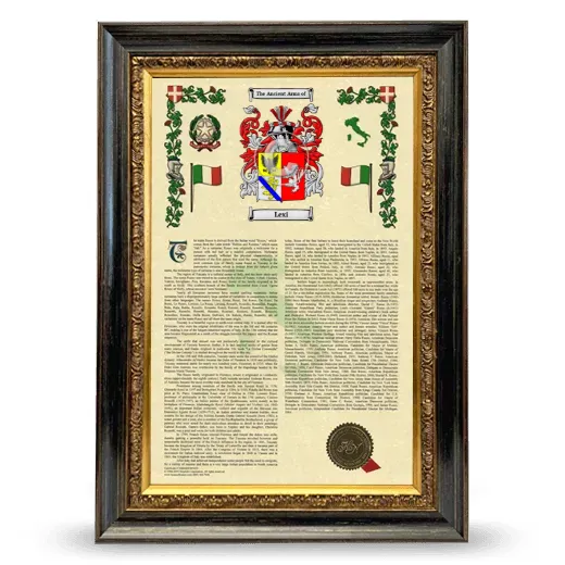 Lexi Armorial History Framed - Heirloom