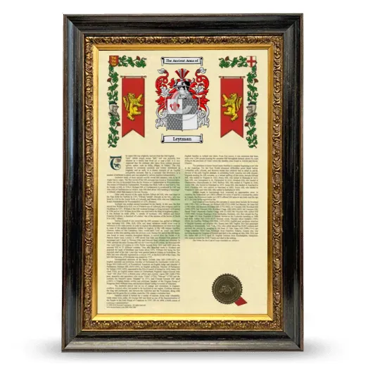 Leytman Armorial History Framed - Heirloom
