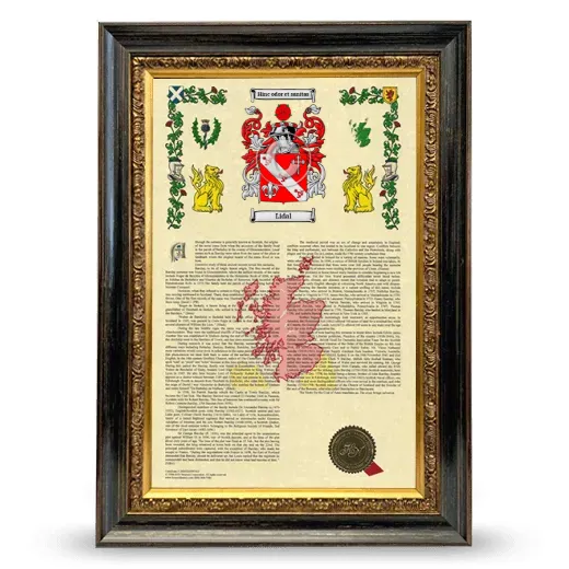 Lidal Armorial History Framed - Heirloom