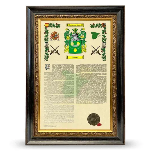 Limon Armorial History Framed - Heirloom