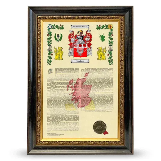 Lindant Armorial History Framed - Heirloom