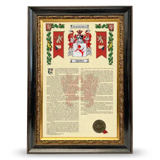 Lipschitz Armorial History Framed - Heirloom