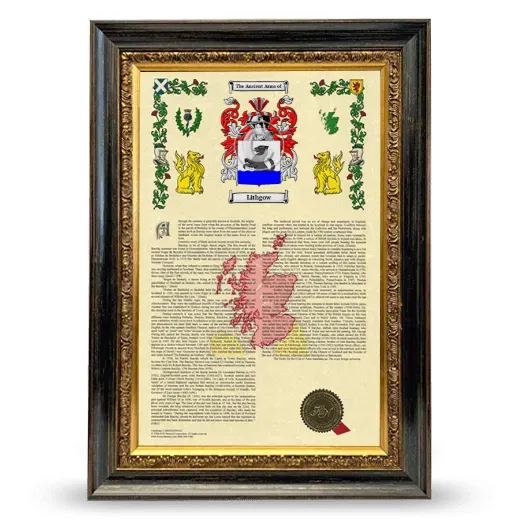 Lithgow Armorial History Framed - Heirloom