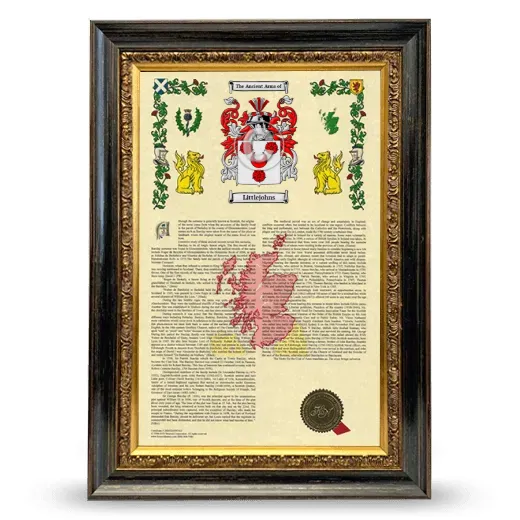 Littlejohns Armorial History Framed - Heirloom