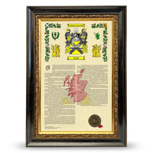 Loach Armorial History Framed - Heirloom