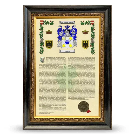 Luben Armorial History Framed - Heirloom