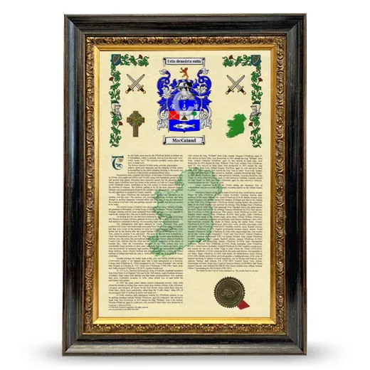 MacCaiand Armorial History Framed - Heirloom