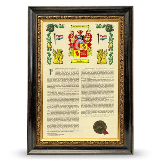 Mackay Armorial History Framed - Heirloom