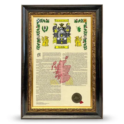 MacKellar Armorial History Framed - Heirloom