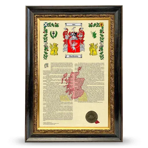MacKenley Armorial History Framed - Heirloom
