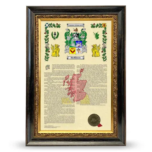 MacKinnon Armorial History Framed - Heirloom
