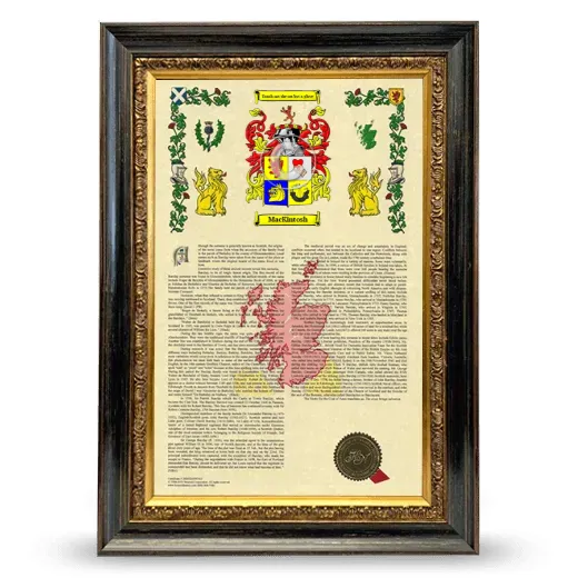 MacKintosh Armorial History Framed - Heirloom