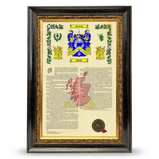 MacKy Armorial History Framed - Heirloom