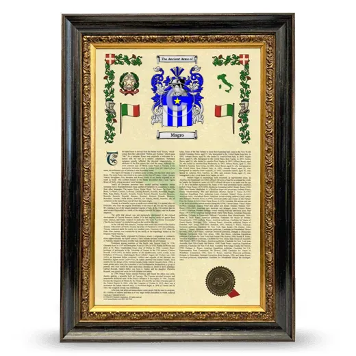 Magro Armorial History Framed - Heirloom