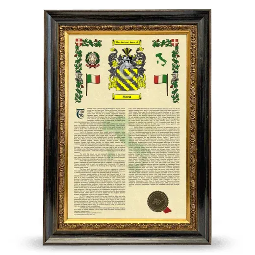 Maria Armorial History Framed - Heirloom