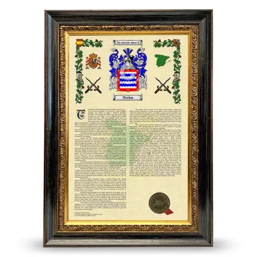 Marina Armorial History Framed - Heirloom