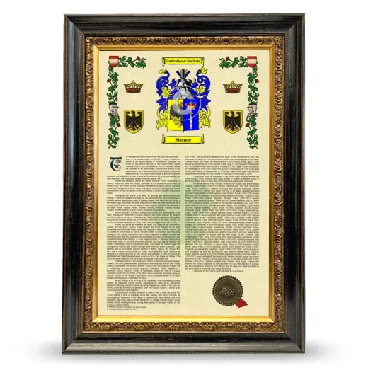 Marque Armorial History Framed - Heirloom