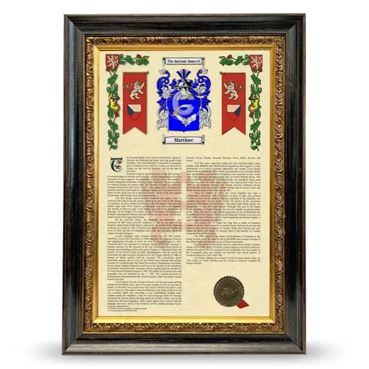 Martinec Armorial History Framed - Heirloom