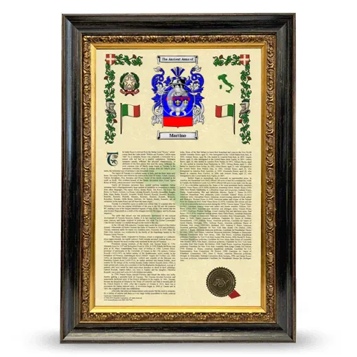Martino Armorial History Framed - Heirloom