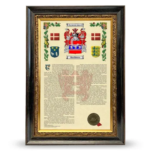 Matthiesen Armorial History Framed - Heirloom