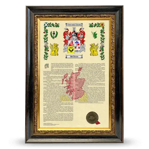 McClearn Armorial History Framed - Heirloom