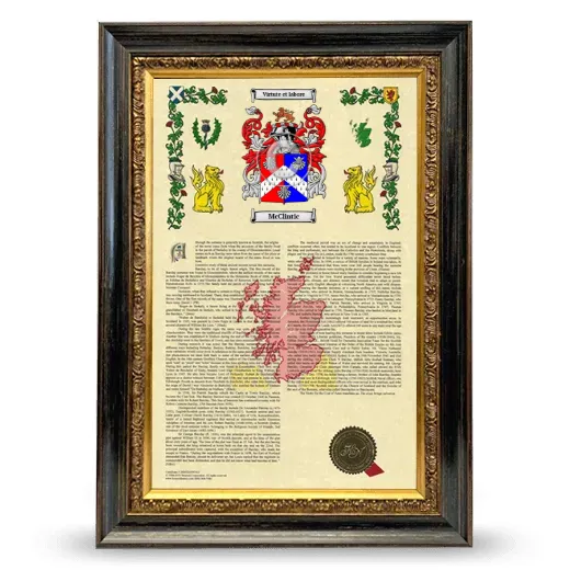 McClintic Armorial History Framed - Heirloom
