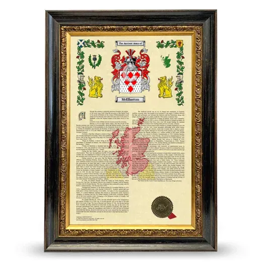 McElhattan Armorial History Framed - Heirloom