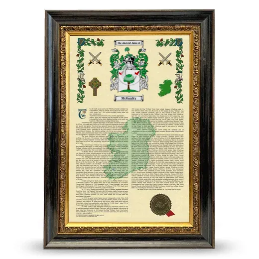 McGarrity Armorial History Framed - Heirloom