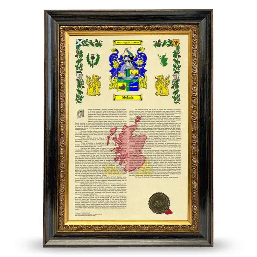 McInnis Armorial History Framed - Heirloom
