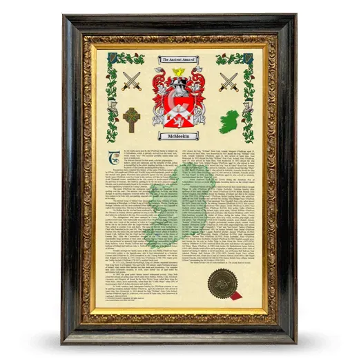 McMeekin Armorial History Framed - Heirloom