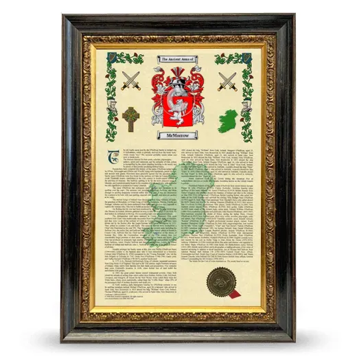 McMorrow Armorial History Framed - Heirloom