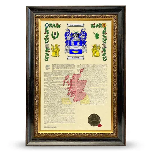 McNiven Armorial History Framed - Heirloom