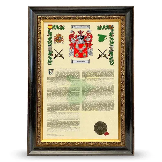 Meranda Armorial History Framed - Heirloom