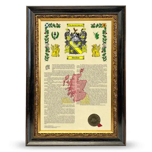 Merchen Armorial History Framed - Heirloom